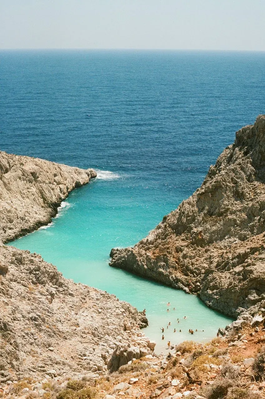 A hidden turquoise cove